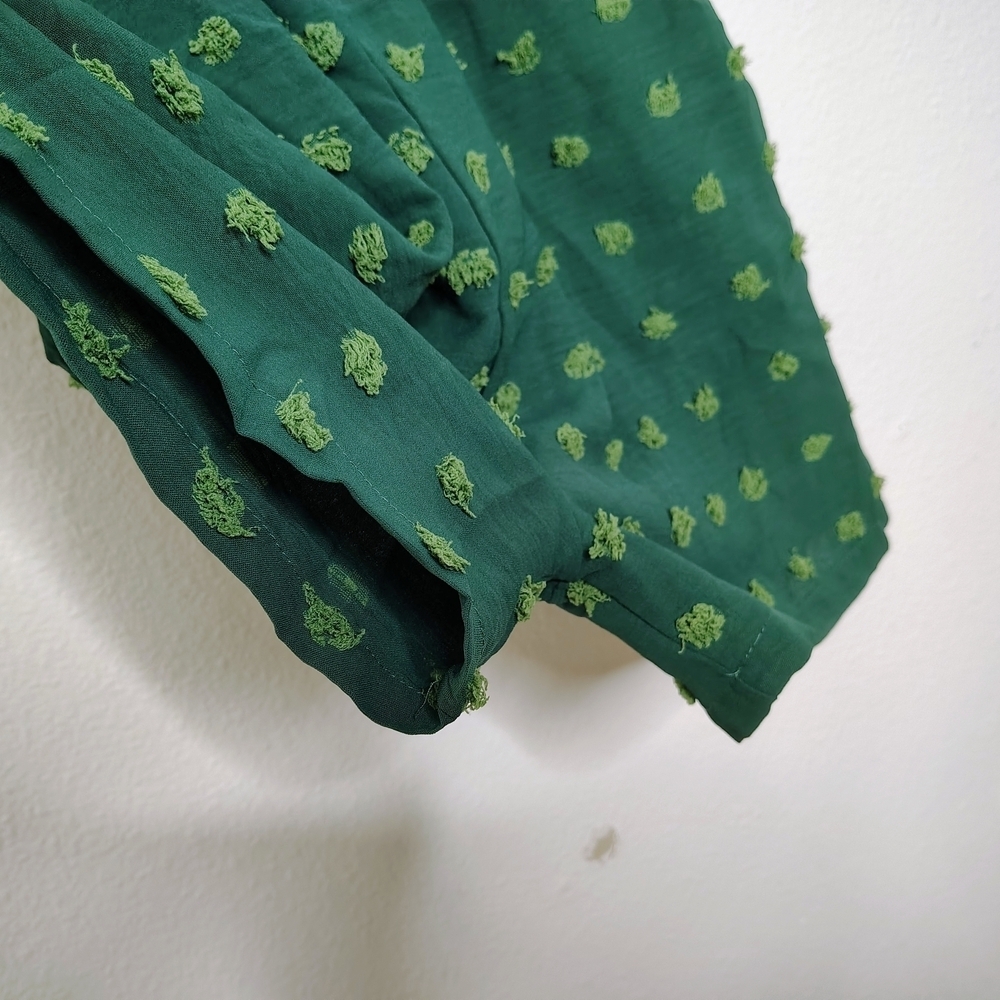 Buauty Women's Green Sleeveless Loose Adjustable Strap Romper with Pockets Sz S - Picture 7 of 14